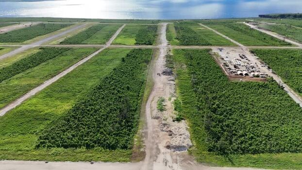 Aerial view of North Field Base Northern Mariana Islands.