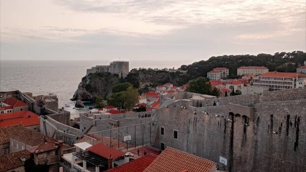 Aerial view of Old Town in Dubrovnik Croatia. Aerial view of Old Town in Dubrovnik Croatia.