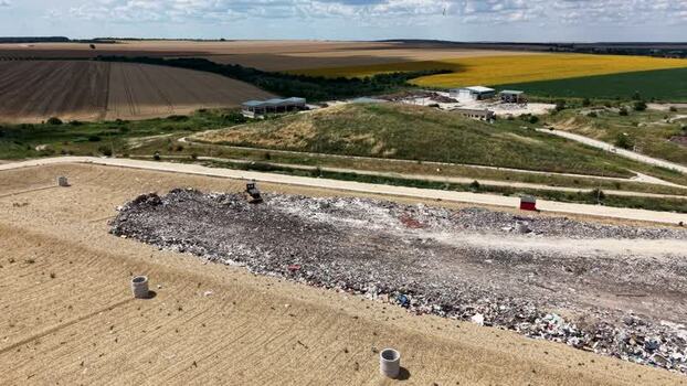 Aerial view of landfill site in Varna Bulgaria. Aerial view of landfill site in Varna Bulgaria.