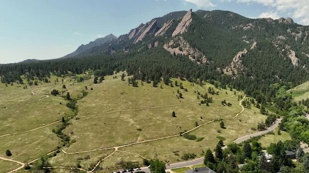 Aerial view of Chautauqua Park in Boulder United States. Aerial view of Chautauqua Park in Boulder United States.