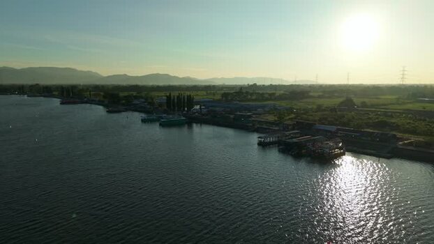 Aerial view of Rowo Jombor Klaten Indonesia. Aerial view of Rowo Jombor Klaten Indonesia.