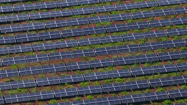 Aerial view of solar panels in Nera Montoro Italy. Aerial view of solar panels in Nera Montoro Italy.