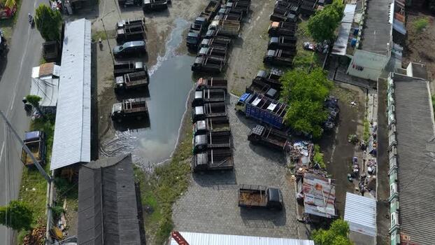 Aerial view of Animal Market Prambanan Indonesia. Aerial view of Animal Market Prambanan Indonesia.