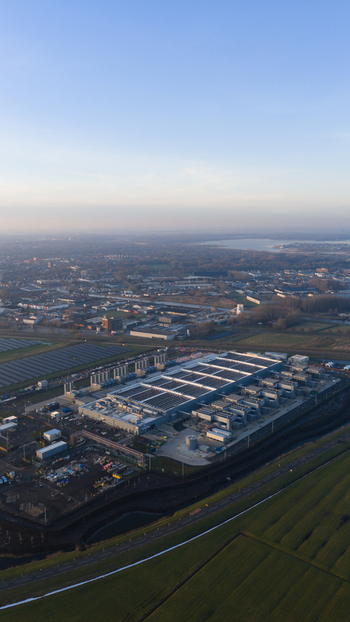 Data Center Construction in Winschoten aerial.