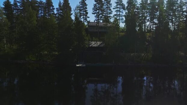 Aerial view of Koli forest and lake in Finland. Aerial view of Koli forest and lake in Finland.