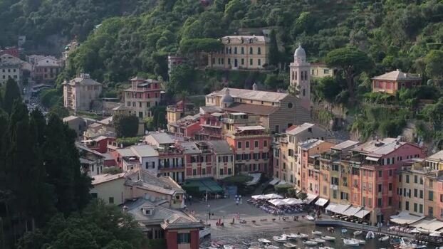 Aerial view of Portofino Italy. Aerial view of Portofino Italy.
