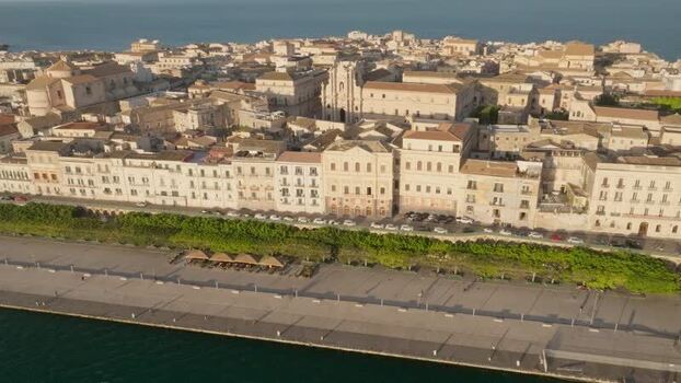 Aerial view of the Island of Ortigia in Syracuse Italy. Aerial view of the Island of Ortigia in Syracuse Italy.