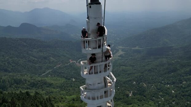 Aerial view of Ambuluwawa Tower in Gampola Sri Lanka. Aerial view of Ambuluwawa Tower in Gampola Sri Lanka.