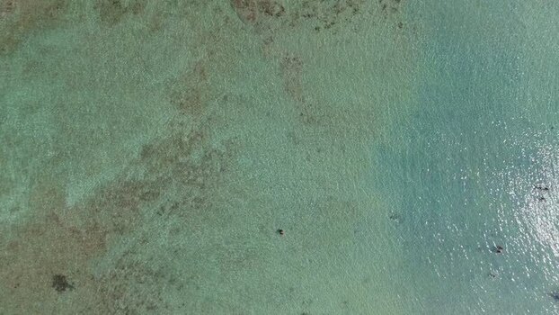 Aerial view of clear turquoise water in Famagusta Northern Cyprus.