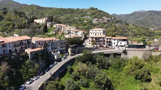 Aerial view of the historic village of Savoca Italy. Aerial view of the historic village of Savoca Italy.