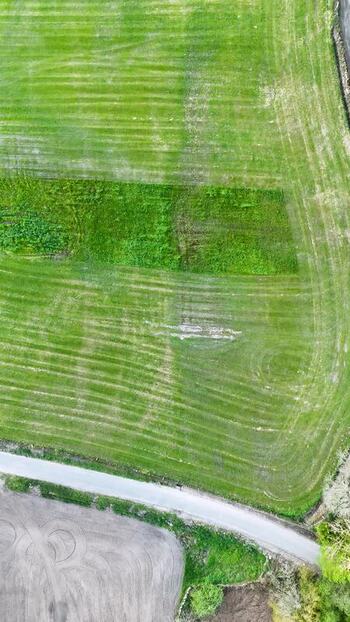 Aerial view of green agricultural fields and a rural road Spain. Aerial view of green agricultural fields and a rural road Spain.