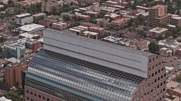 Aerial view of Denver Public Library in Denver United States.
