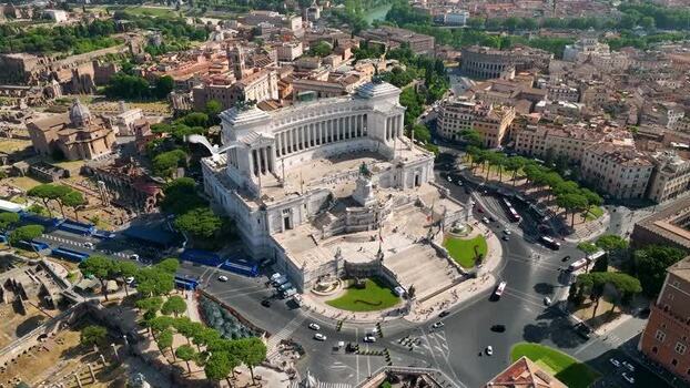 Aerial view of Altare della Patria Italy. Aerial view of Altare della Patria Italy.