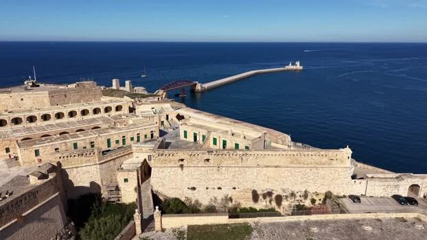 Aerial view of Fort Saint Elmo and the lighthouse Malta. Aerial view of Fort Saint Elmo and the lighthouse Malta.
