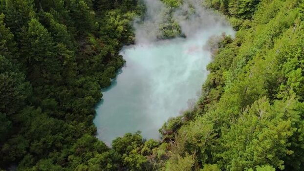 Aerial view of Waiotapu Thermal Wonderland New Zealand. Aerial view of Waiotapu Thermal Wonderland New Zealand.