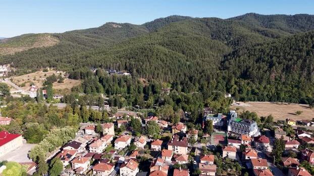 Aerial view of Velingrad Bulgaria.
