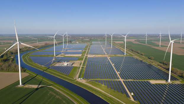 Aerial View of Eekerpolder Solar Park Aerial View of Eekerpolder Solar Park