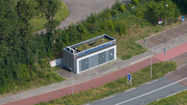 Velsen Noord Netherlands 20 June 2026 Aerial view of Velsen North Electric Ferry. Velsen Noord Netherlands 20 June 2026 Aerial view of Velsen North Electric Ferry.