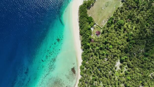 Aerial view of Pantai Yanain Hulaliu beach Indonesia. Aerial view of Pantai Yanain Hulaliu beach Indonesia.