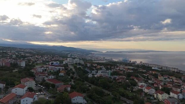 Aerial view of Rijeka Croatia.