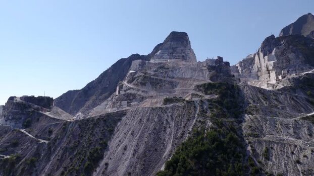 Aerial view of marble quarries in Colonnata Italy. Aerial view of marble quarries in Colonnata Italy.