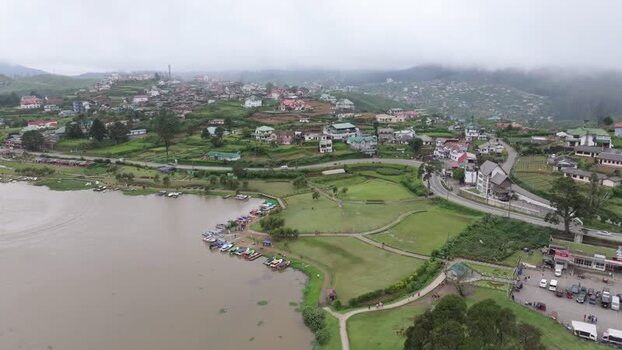 Aerial view of Gregory Lake in Nuwara Eliya Sri Lanka. Aerial view of Gregory Lake in Nuwara Eliya Sri Lanka.