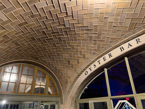 New York United States 14 May 2026 View of the Guastavino tile vaulted ceiling and arched entrance of the Oyster Bar in Grand Central Terminal. New York United States 14 May 2026 View of the Guastavino tile vaulted ceiling and arched entrance of the Oyster Bar in Grand Central Terminal.