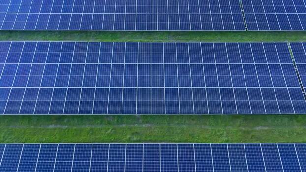 Aerial view of solar panels Ireland.