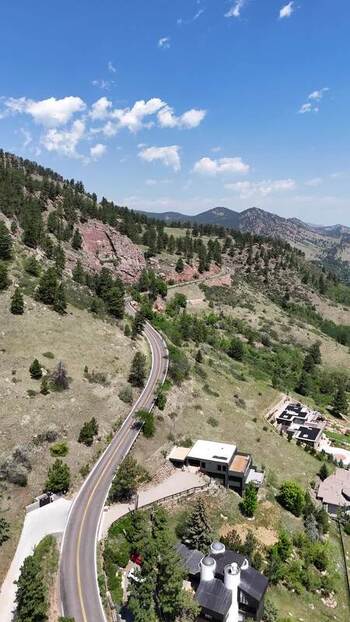 Aerial view of Chautauqua Park in Boulder United States. Aerial view of Chautauqua Park in Boulder United States.