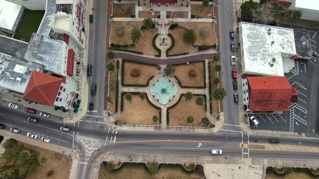 Aerial view of Plaza de la Constitucion and historic buildings United States. Aerial view of Plaza de la Constitucion and historic buildings United States.