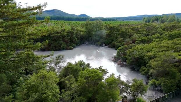 Aerial view of Waiotapu Thermal Mud Pool New Zealand. Aerial view of Waiotapu Thermal Mud Pool New Zealand.