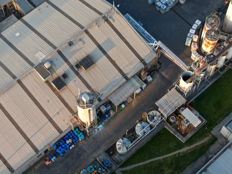 Melbourne VIC Australia 22 September 2026 Aerial view of industrial factory buildings with storage tanks pipes and containers in Kilsyth. Melbourne VIC Australia 22 September 2026 Aerial view of industrial factory buildings with storage tanks pipes and containers in Kilsyth.
