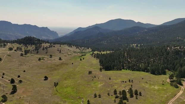 Aerial view of Crescent Meadows Trailhead in Golden United States.