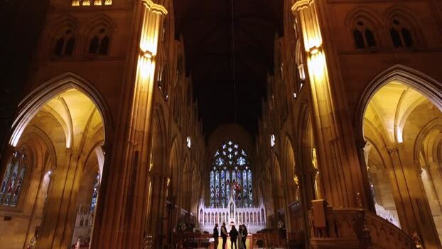 View of St Mary s Cathedral interior in Sydney Australia.