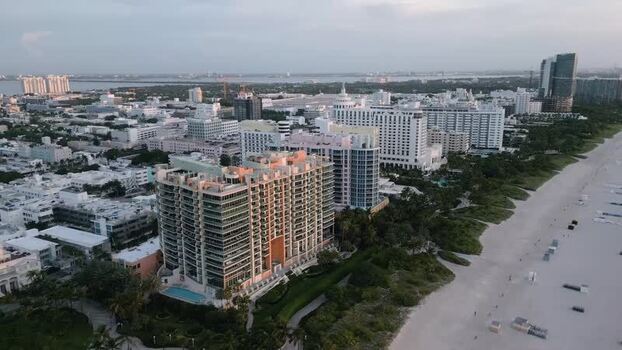 Aerial view of Miami Beach United States. Aerial view of Miami Beach United States.