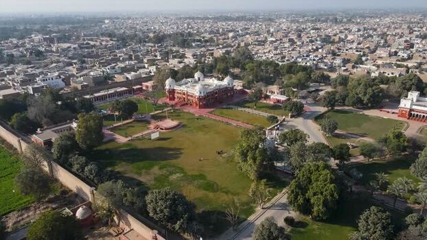 Aerial view of the Barbar mahal bahawalpur Pakistan.
