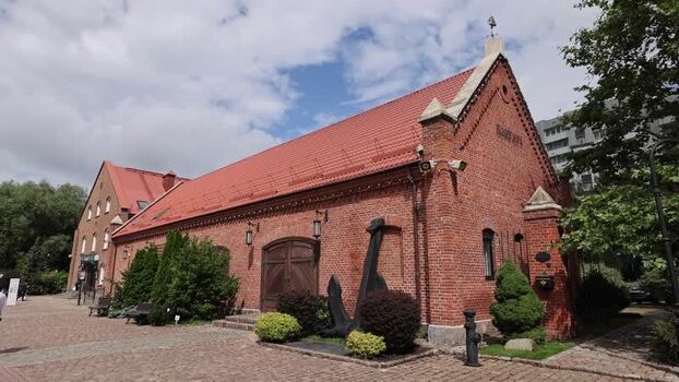 View of the historic Friedrichsburg Gate in Kaliningrad Russia.
