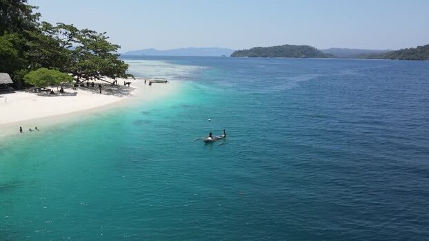 Aerial view of Raja Ampat coastline Indonesia. Aerial view of Raja Ampat coastline Indonesia.