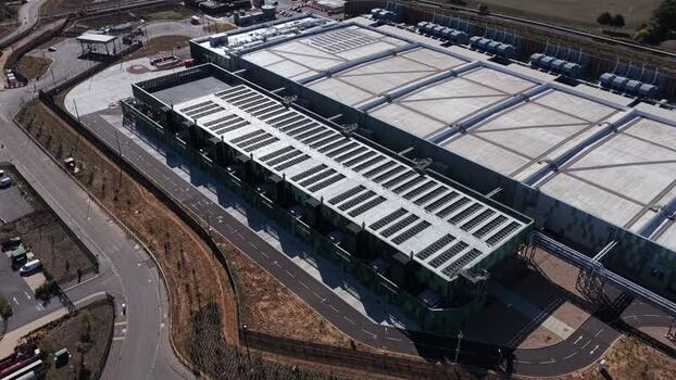 Aerial view of Google Data Centre in Cheshunt United Kingdom.