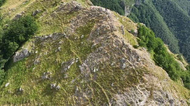 Aerial view of Monte Matanna in Stazzema Italy.