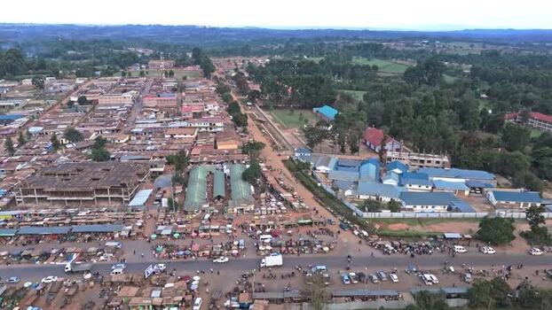 Aerial view of Kiminini Market Kenya.