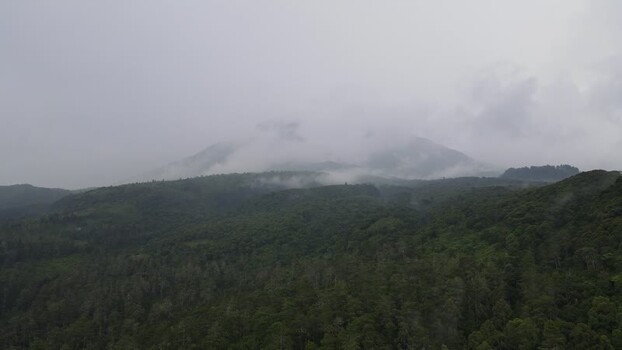 Aerial view of misty mountains and dense forest Indonesia. Aerial view of misty mountains and dense forest Indonesia.