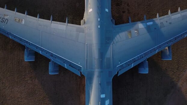 Aerial view of aircrafts at the aircraft boneyard United States. Aerial view of aircrafts at the aircraft boneyard United States.
