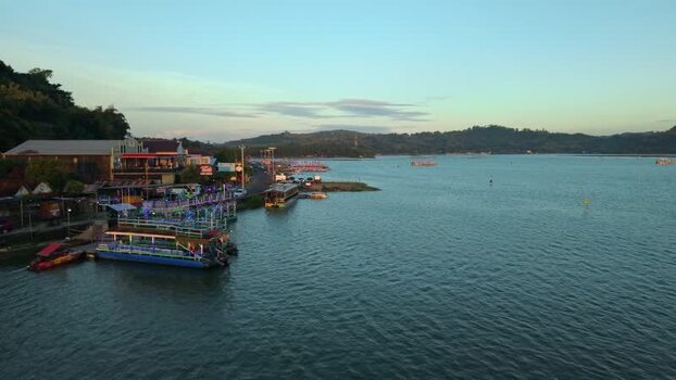 Aerial view of Rowo Jombor lake Indonesia. Aerial view of Rowo Jombor lake Indonesia.