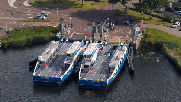 Velsen Noord Netherlands 20 June 2026 Aerial view of Velsen North Electric Ferry. Velsen Noord Netherlands 20 June 2026 Aerial view of Velsen North Electric Ferry.