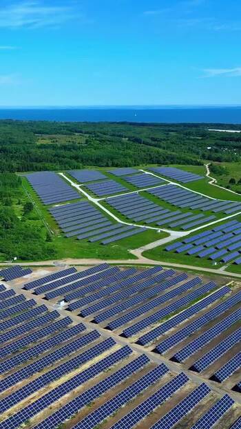 Aerial view of solar farm in Tallinn Estonia. Aerial view of solar farm in Tallinn Estonia.