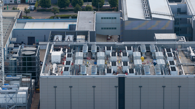 Aerial view of big data center campus in Slough United Kingdom Aerial view of big data center campus in Slough United Kingdom