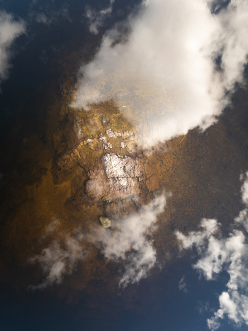 Aerial view of the rugged rocky terrain of Yorkshire England United Kingdom.