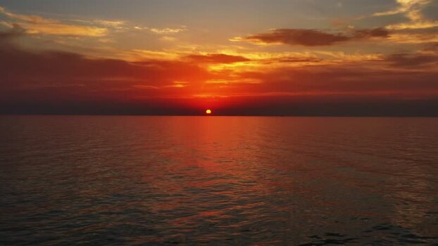 Aerial view of sunset over the Adriatic Sea Montenegro. Aerial view of sunset over the Adriatic Sea Montenegro.