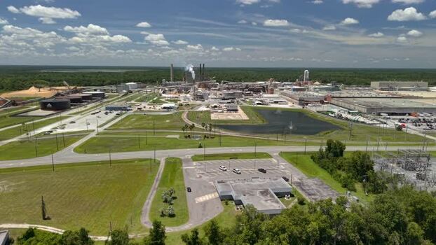Aerial view of Georgia Pacific Palatka Operations United States.